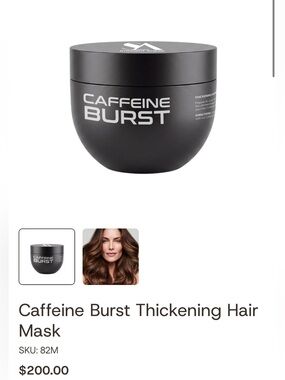 Caffeine Burst Thickening Hair Mask — Black